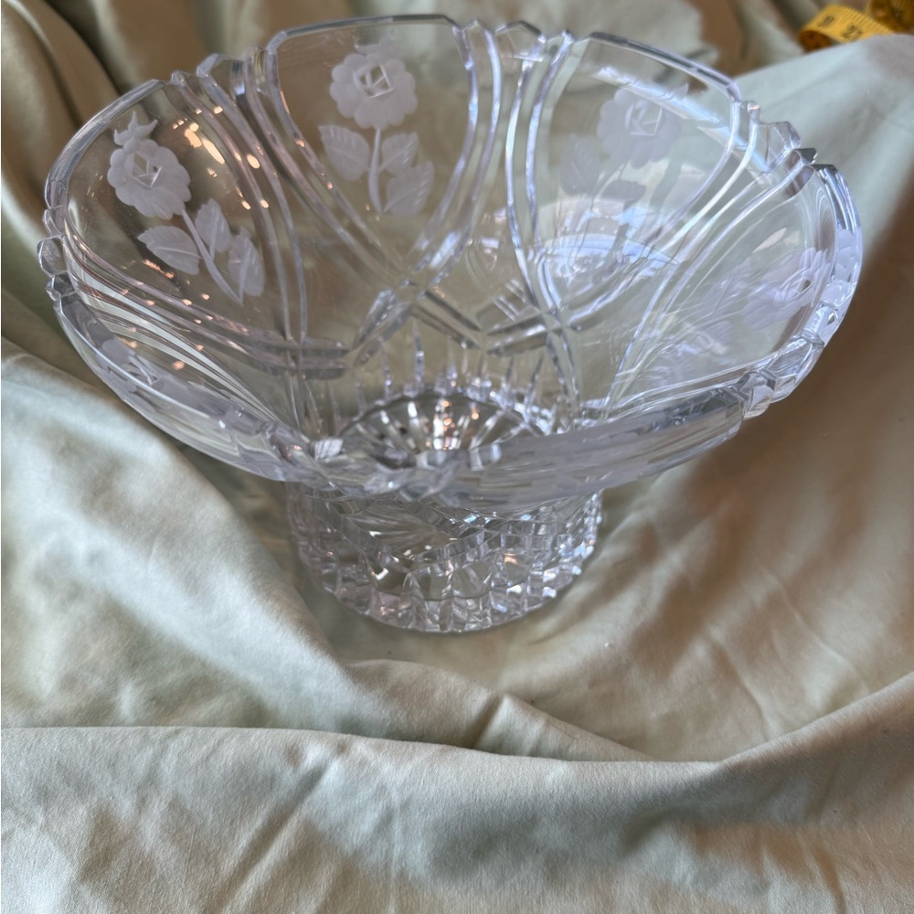 Elegant Crystal Holiday Bowl